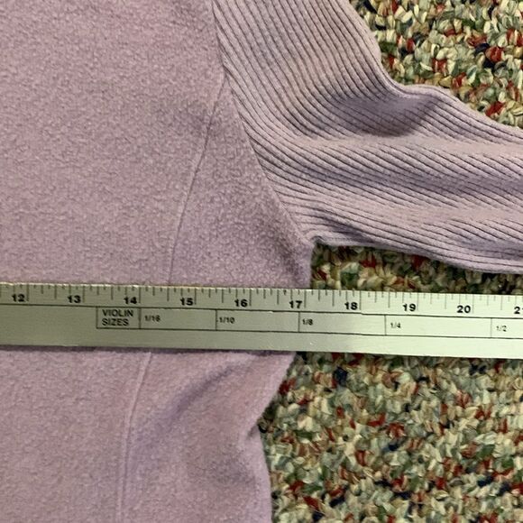 Saturday Sunday (Anthropologie) Lilac Brushed Fleece Turtleneck Sweater Size S - Picture 8 of 9